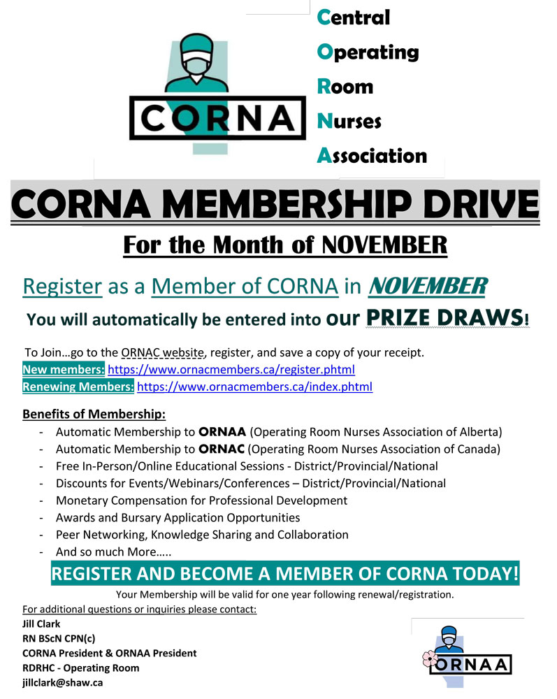 CORNA November Membership Drive