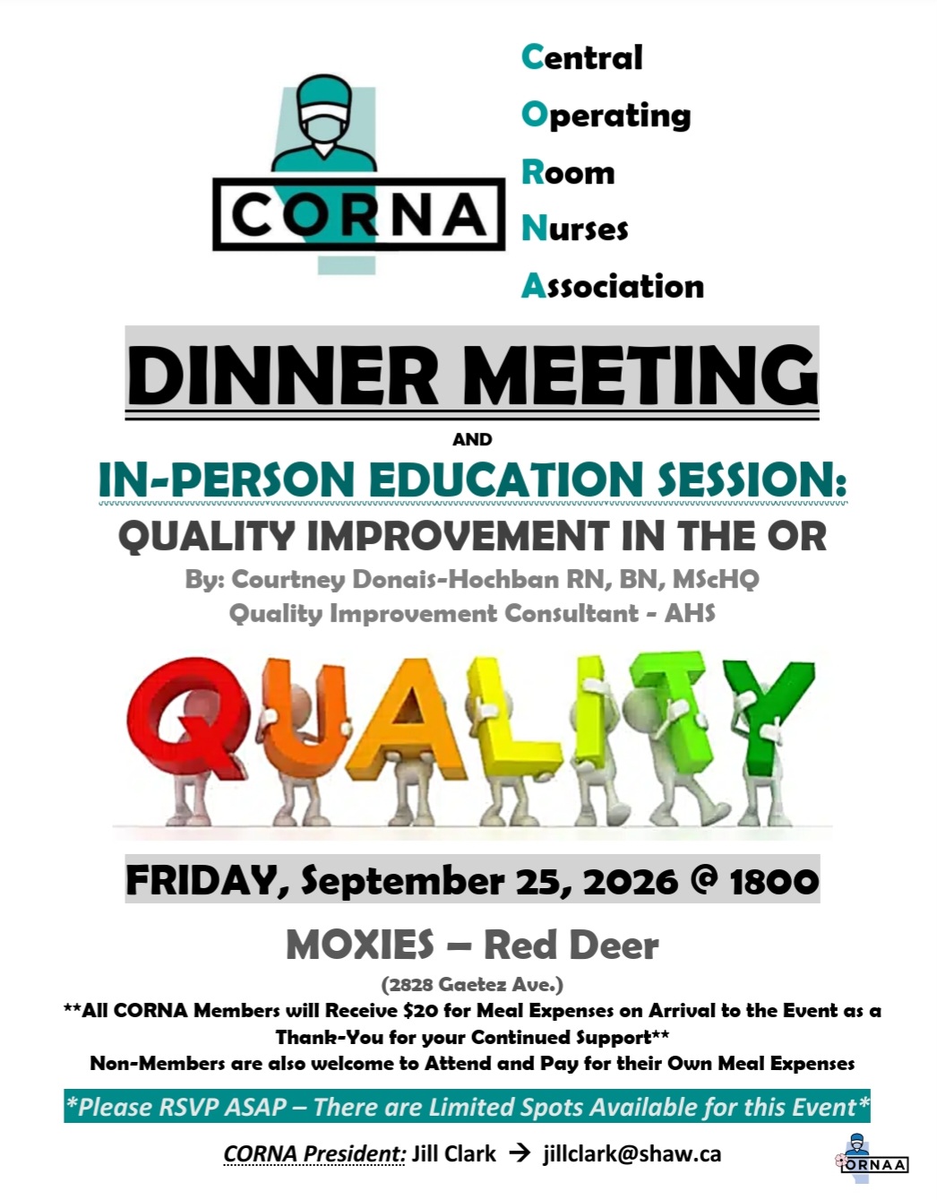 CORNA Meeting, Spetember 25, 2026